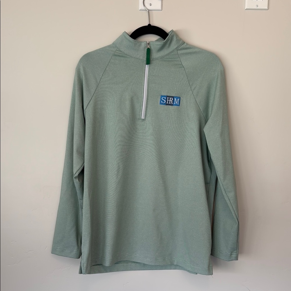 Green Quarter-Zip Pullover